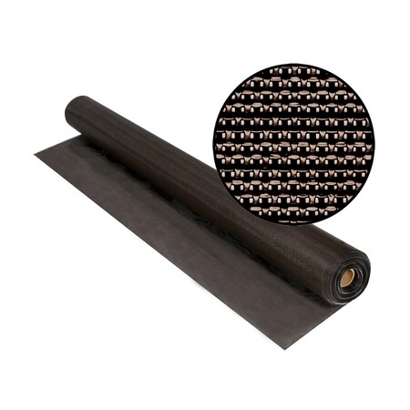 Phifer Vinylcoated Polyester Exterior Shading Fabric, Blocks 90 Heat, 60x100', Brown, One Roll 3004175